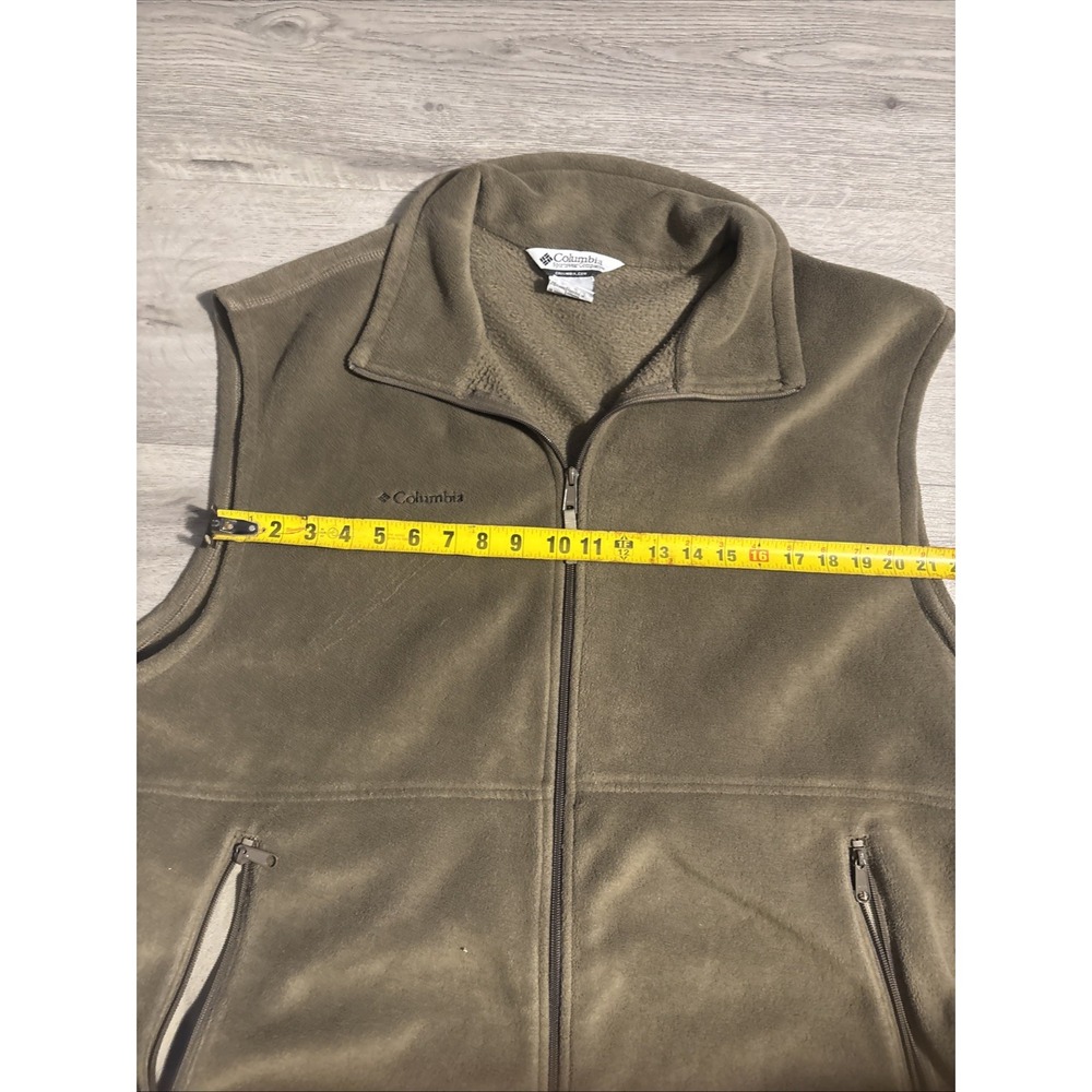 Columbia Fleece Vest Mens Size XXL Tan Brown - Picture 3 of 5